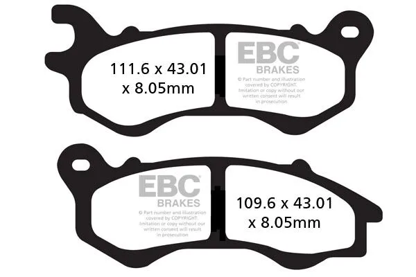 Plaquette de frein EBC Standard Scooter 7870141 - vue 2