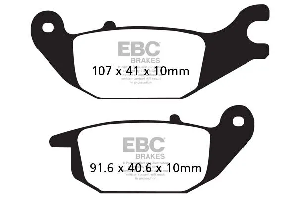 Plaquette de frein arrière Standard Scooter EBC 7870237