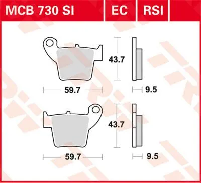 Plaquette de frein standard tout-terrain TRW 7323918