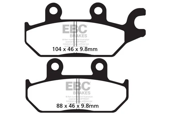 Plaquettes de frein en carbone EBC Fusion TT Sport