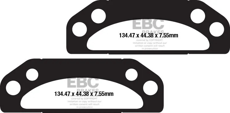 Plaquettes de frein en carbone EBC Fusion TT Sport