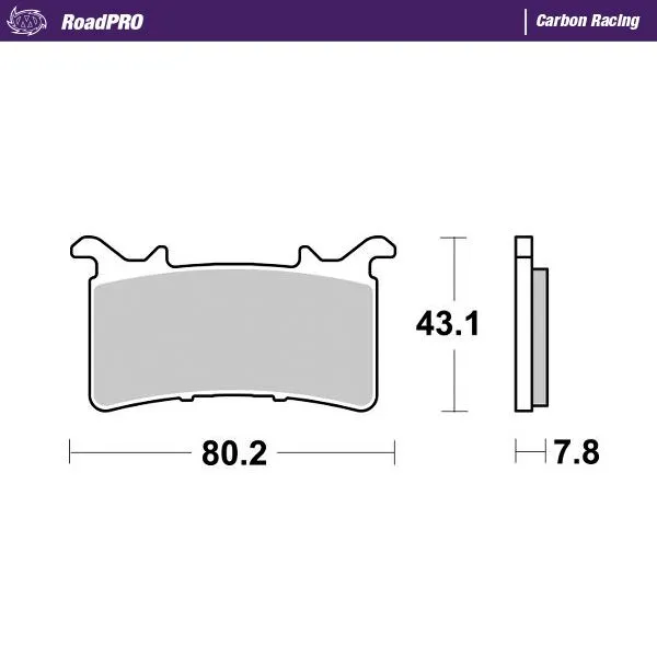 Plaquettes de frein carbone RoadPRO MOTO-MASTER - vue 2