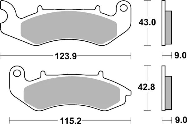 Plaquettes de frein organiques haute technologie en carbone SBS pour scooters CT - vue 2