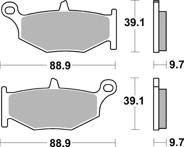 Plaquettes de frein SBS technologie carbone Road Racing RQ - vue 2