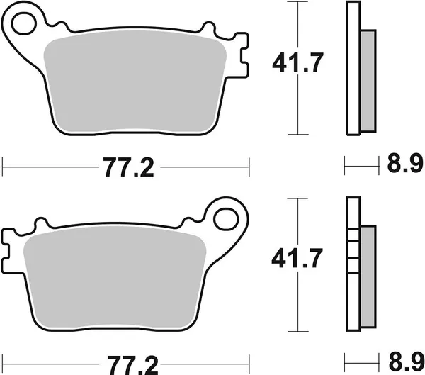 Plaquettes de frein SBS technologie carbone Road Racing RQ - vue 2