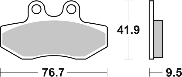 Plaquettes de frein SBS 190 (823 HF) - vue 3