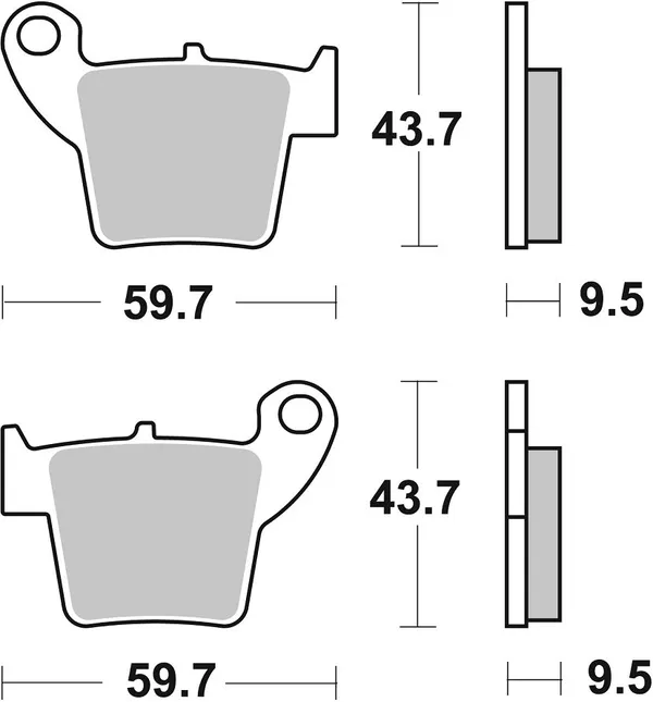 Plaquettes de frein en carbone SBS CS - vue 2