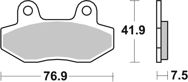 Plaquettes de frein organiques haute technologie carbone SBS pour scooters CT - vue 2