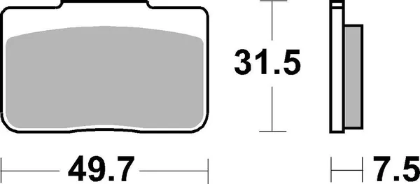 Plaquettes de frein SBS technologie carbone Road Racing RQ - vue 2