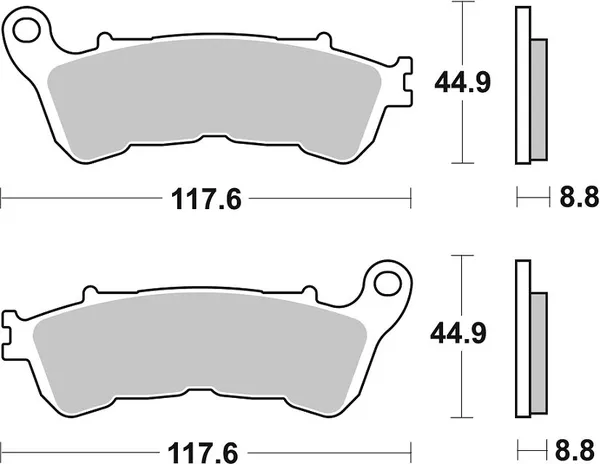 Plaquettes de frein SBS 828HF - vue 3