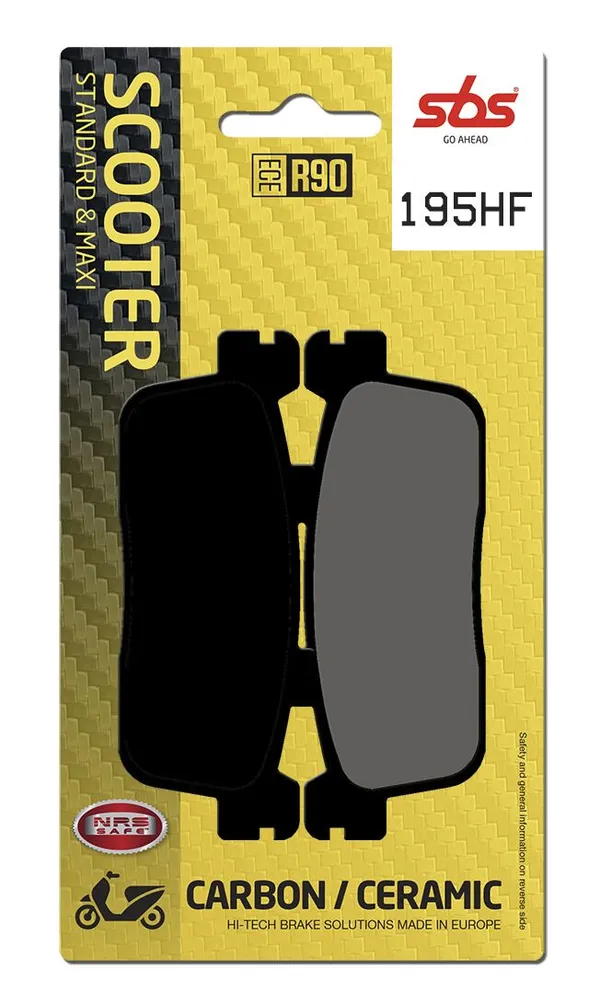 Plaquettes de frein avant SBS 195HF (847HF) sauf Kymco Dink Street - vue 2