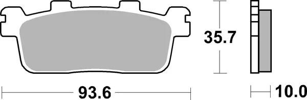 Plaquettes de frein avant SBS 195HF (847HF) sauf Kymco Dink Street - vue 3