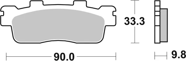 Plaquettes de frein SBS 204HF - vue 3