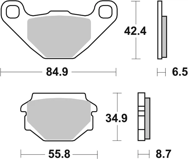 Plaquettes de frein SBS 113 (651 HF) - vue 3