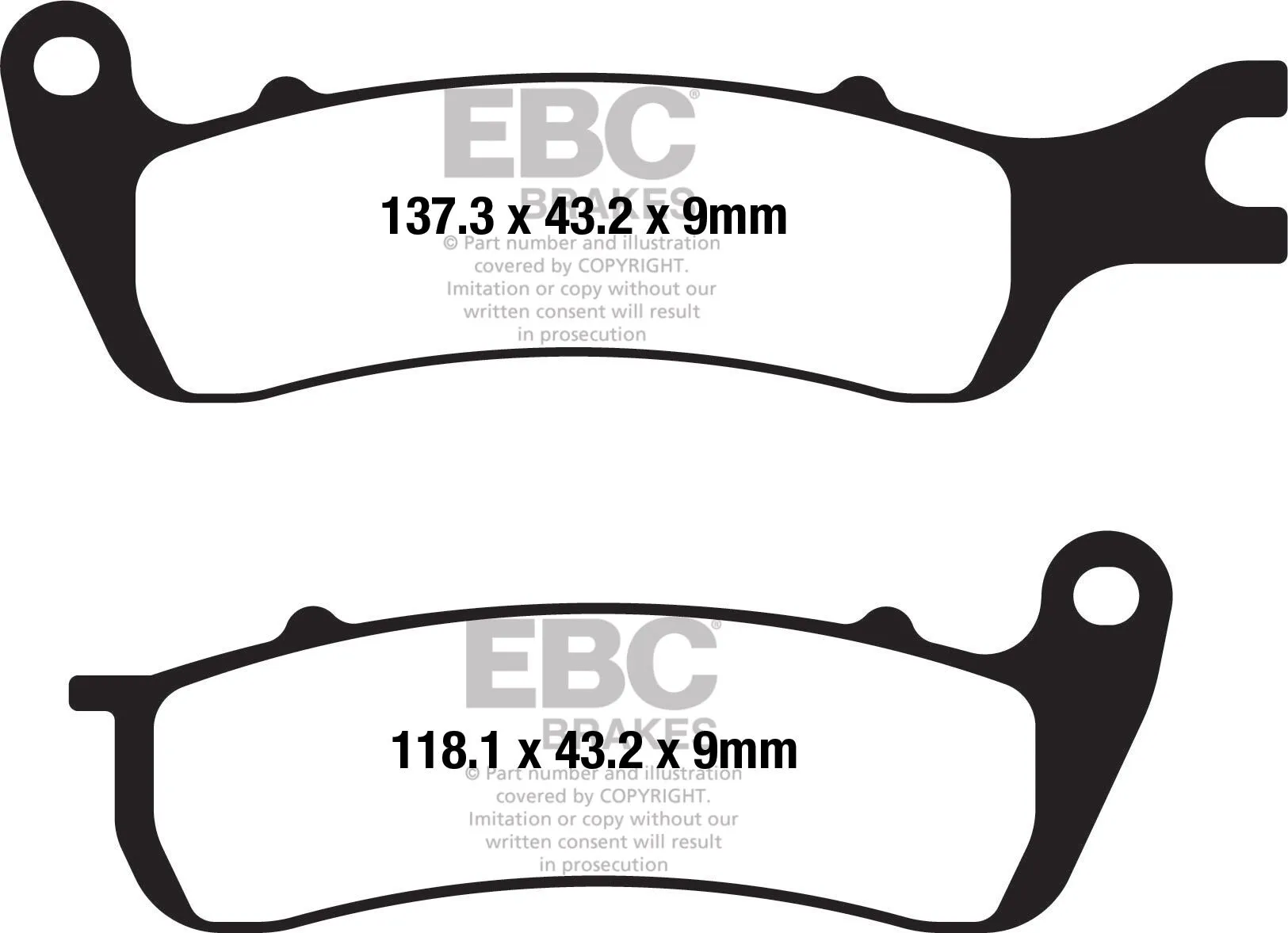 Plaquettes de frein avant EBC Standard