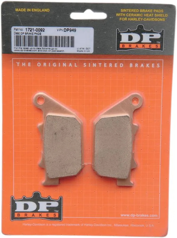 Plaquettes de frein en métal fritté DP Brakes pour Harley/Buell - vue 2