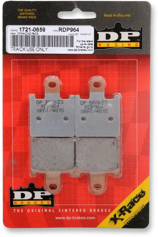 Plaquettes de frein frittées titane DP BRAKES RDP X-Race - vue 2