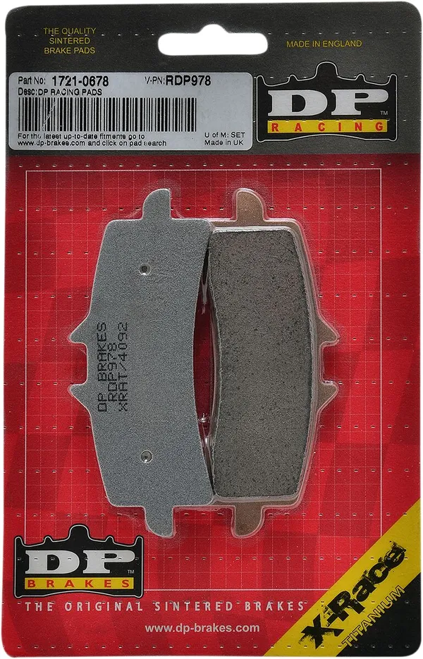 Plaquettes de frein frittées titane DP Brakes RDP X-Race - vue 2