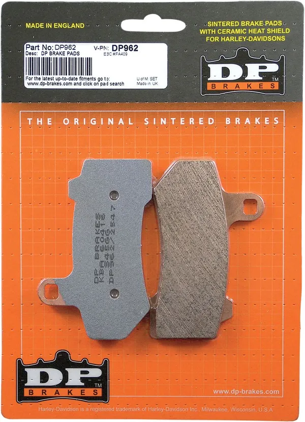 Plaquettes de frein en métal fritté DP Brakes pour Harley/Buell - vue 2