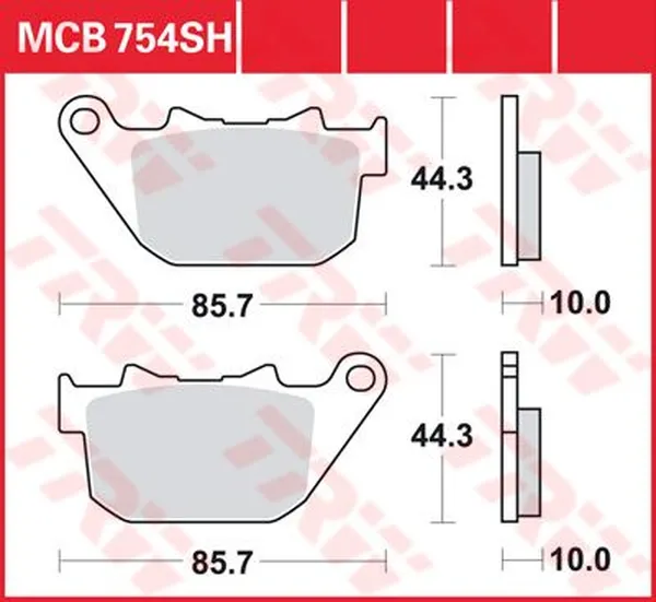 Plaquette de frein arrière Sinter TRW 7320682 - vue 2