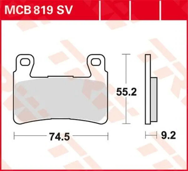 Plaquette de frein avant Sinter TRW 7329741 - vue 2