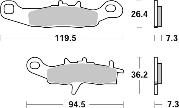 Plaquettes de frein frittées SBS SI Offroad - vue 2