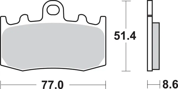 Plaquettes de frein avant frittées SBS HS Street Excel - vue 3
