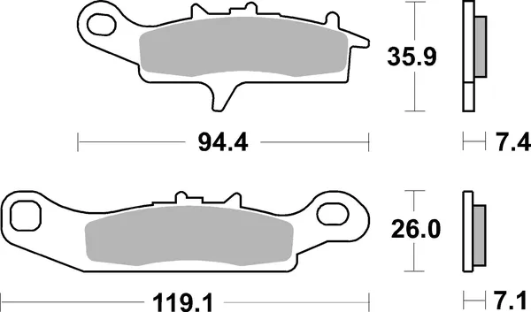Plaquettes de frein frittées SBS SI Offroad - vue 2