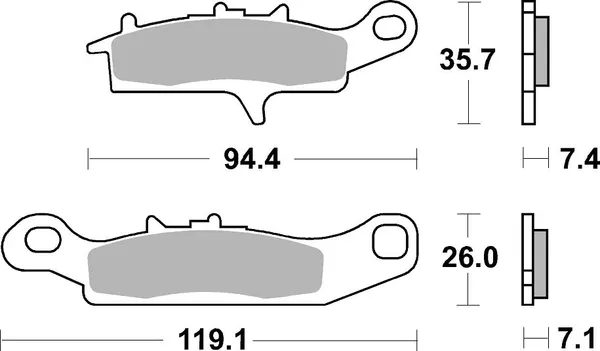 Plaquettes de frein frittées SBS SI Offroad - vue 2