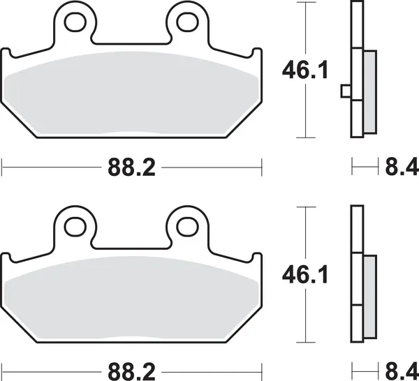 Plaquettes de frein Maxi métal fritté MS SBS pour scooters - vue 2