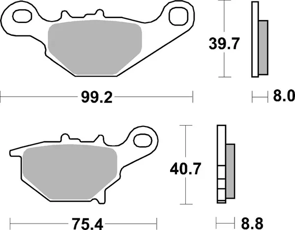 Plaquettes de frein frittées SBS SI Offroad - vue 2