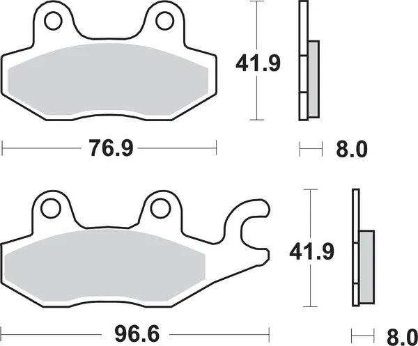 Plaquettes de frein avant frittées SBS HS Street Excel - vue 2