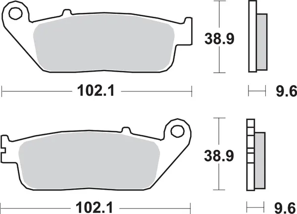 Plaquettes de frein avant frittées SBS HS Street Excel - vue 3