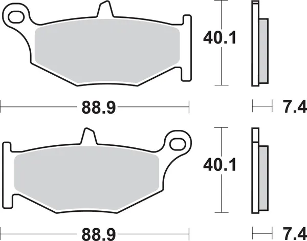 Plaquettes de frein arrière frittées SBS LS Street Excel - vue 2