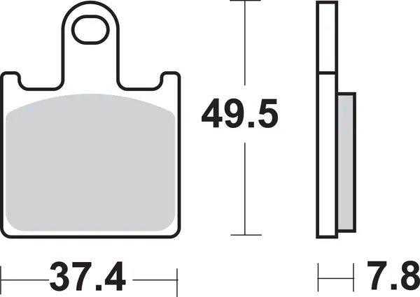 Plaquettes de frein avant frittées SBS HS Street Excel - vue 3