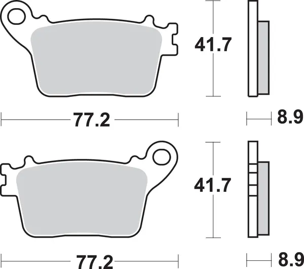 Plaquettes de frein arrière frittées SBS LS Street Excel - vue 3