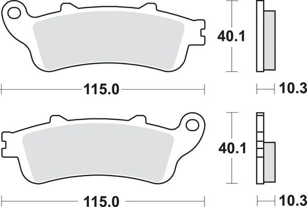 Plaquettes de frein arrière frittées SBS LS Street Excel - vue 3