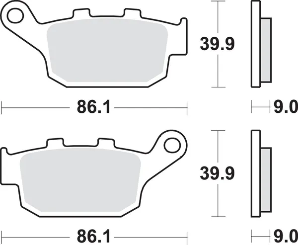 Plaquettes de frein arrière frittées SBS LS Street Excel - vue 5
