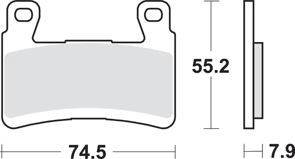 Plaquettes de frein avant frittées SBS HS Street Excel - vue 3