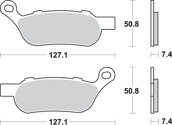Plaquettes de frein en métal fritté SBS pour Harley/Buell - vue 3