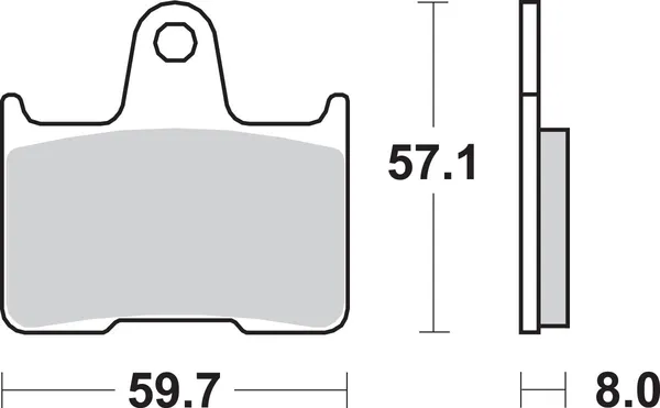 Plaquettes de frein en métal fritté SBS Harley/Buell - vue 3