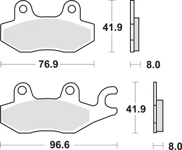 Plaquettes de frein SBS maxi en métal fritté MS - vue 2