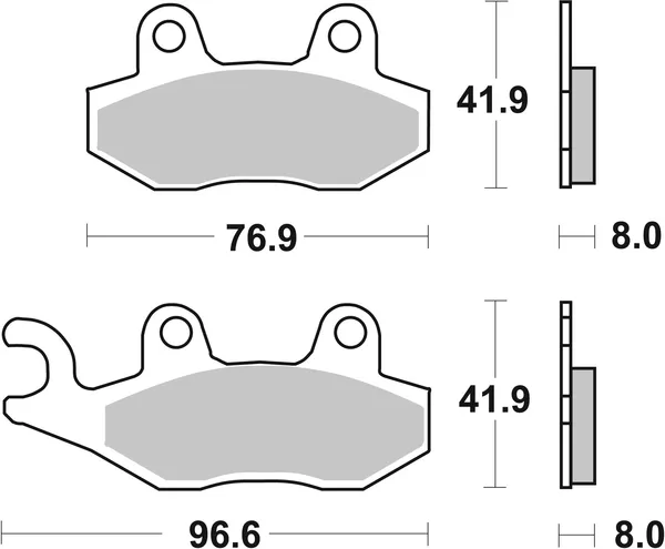 Plaquettes de frein Maxi métal fritté MS SBS - vue 2