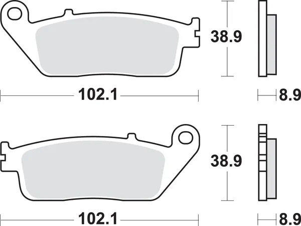 Plaquettes de frein maxi SBS métal fritté MS pour scooters - vue 2