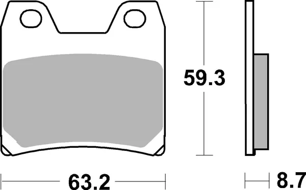 Plaquettes de frein arrière frittées SBS LS Street Excel - vue 2