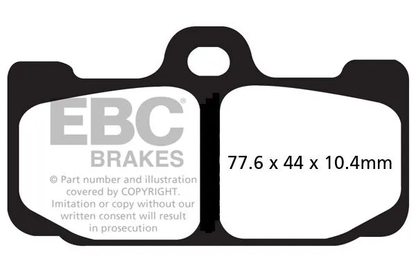 Plaquettes de frein frittées EBC EPFA Extreme Pro