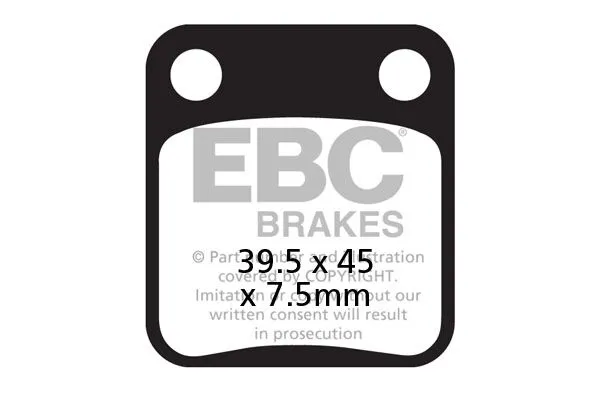 Plaquette de frein avant Sinter HH EBC - vue 2