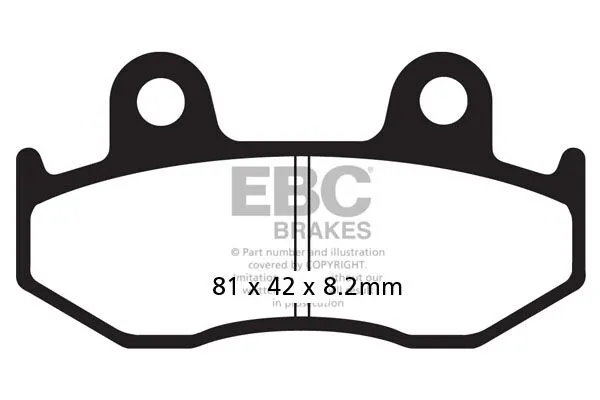 Plaquettes de frein frittées EBC série SFA-HH - vue 2