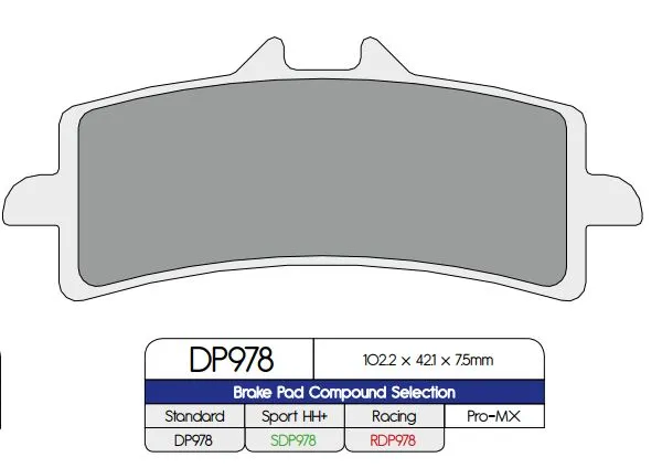 Plaquettes de frein en métal fritté standard DP Brakes