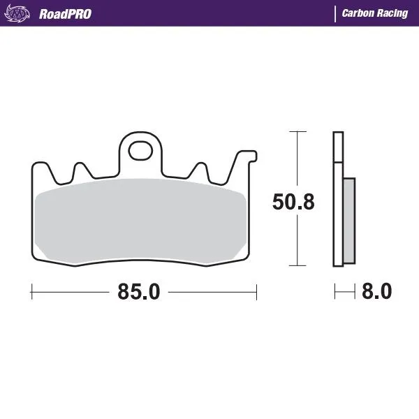 Plaquettes de frein carbone MOTO-MASTER RoadPRO - vue 2